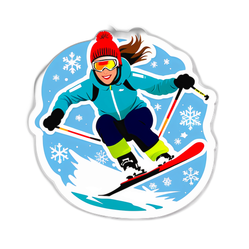 En spennende skiscene som feirer vinteridrett