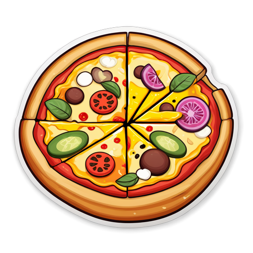 美味披薩插畫設計