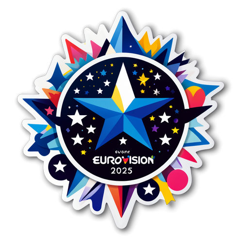 Minimalist Eurovisjonsklistremerke 2025
