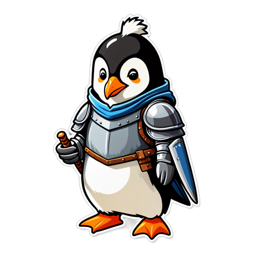 Medieval Penguin in Armor