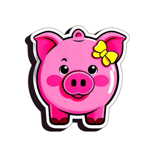 Stiker Lucu Celengan Ceria