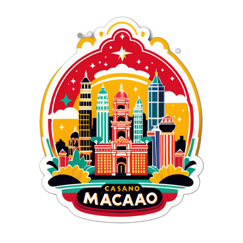 Macaus kasinobyggnader i festlig atmosfär