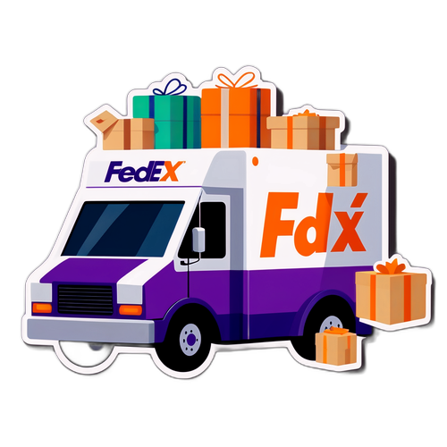 Isang FedEx na Paghahatid ng Truck