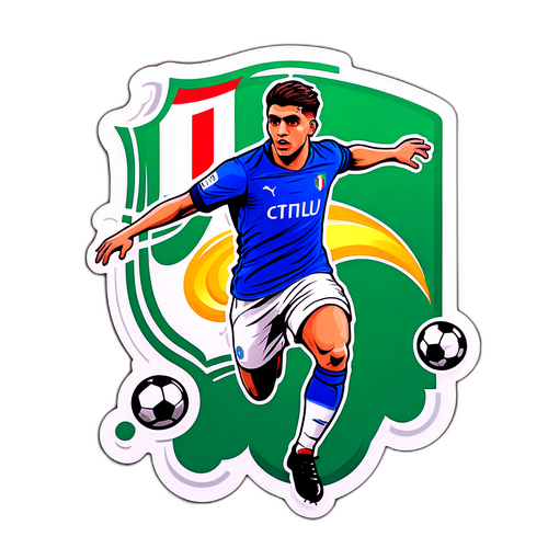 Pemandangan Aksi Sepak Bola Gianluca Mancini