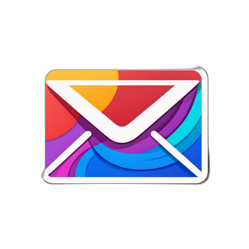 Ikona Gmailu s barevnými vlnami