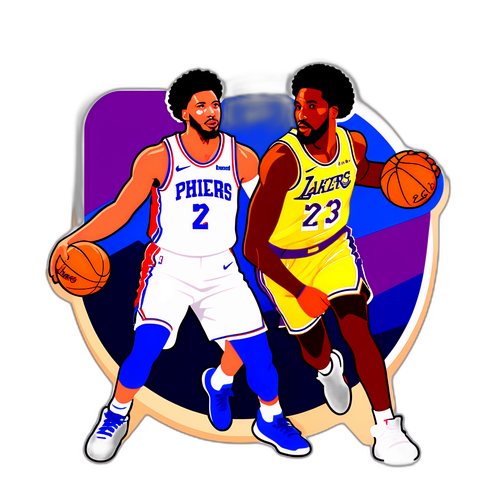Sticker ng Labanan ng 76ers at Lakers