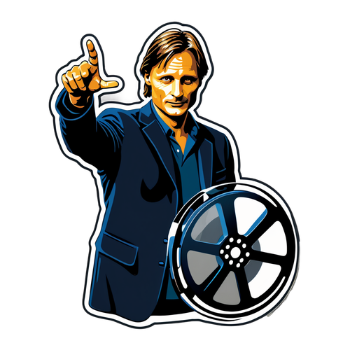 Viggo Mortensen: Den Uforglemmelige Filmlegende i En Unik Sticker!