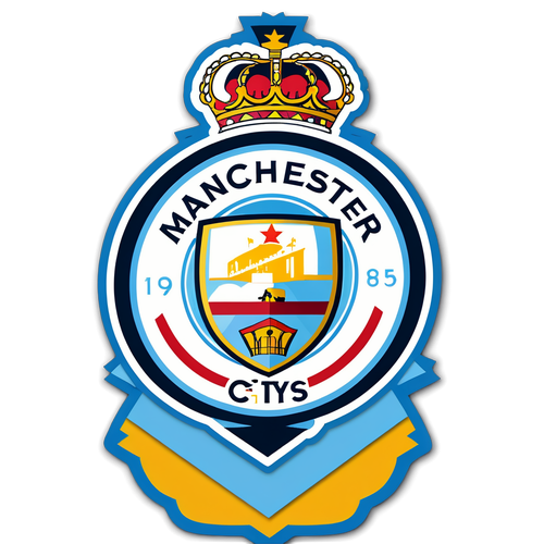 Manchester City-emblemet med urban bakgrund