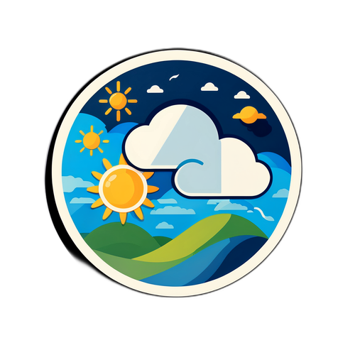 Wettervorhersage Aufkleber für Morgen