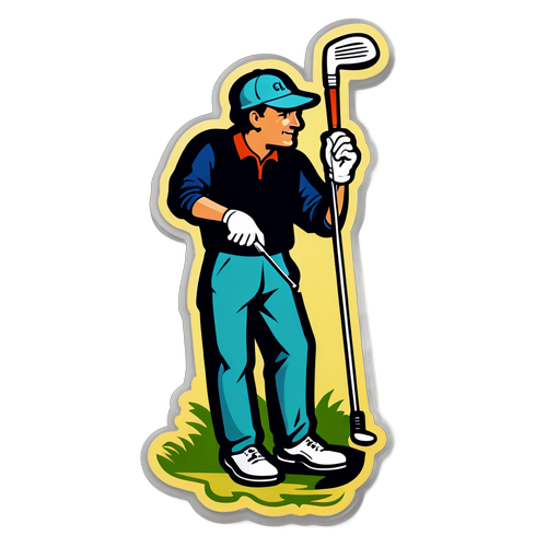 Vintage Retro Golf Club Sticker with 'TGL'