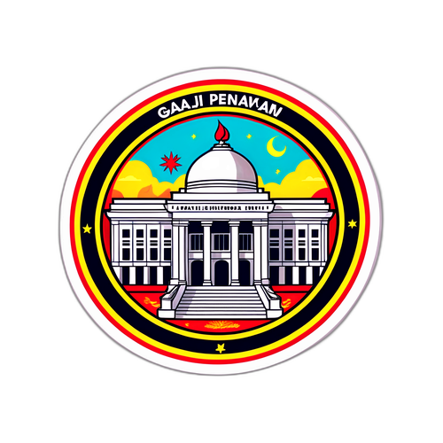 Sticker Gedung Kerajaan Gaji Penjawat Awam