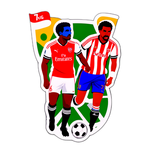 Sticker ng Pagsasagupaan ng Sunderland at Arsenal