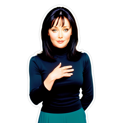 Magische Erinnerungen: Shannen Doherty als Charmed-Stern in Strahlendem Sticker-Design!