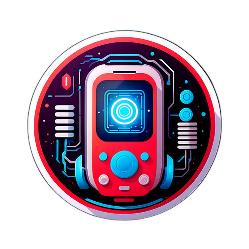 Ilustrace moderního technického zařízení s futuristickými prvky