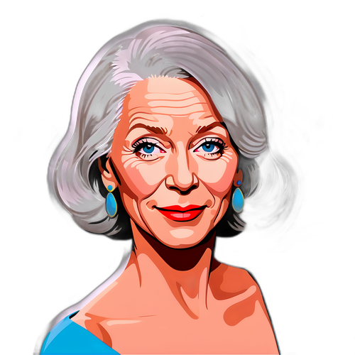 Stiliseret portræt af Helen Mirren