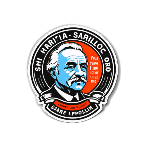 Diseño de una pegatina con una cita memorable de Sarlo