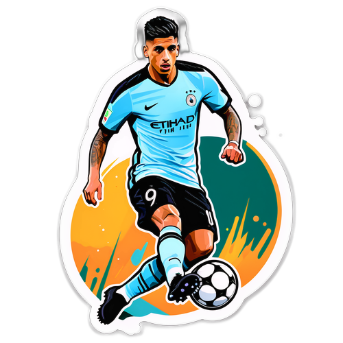 Autocolant inspirat de stilul lui Joao Cancelo