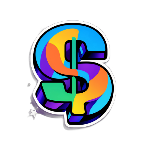 סמל דולר צבעוני