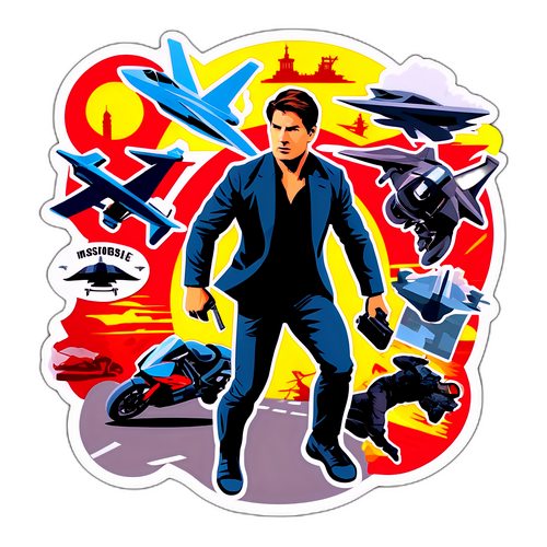 Mission Impossible Collage Klistermärke