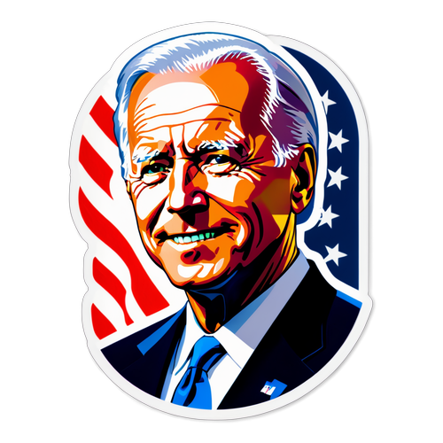 Ein Präsident im Fokus: Biden's Eleganz trifft auf patriotische Farben!