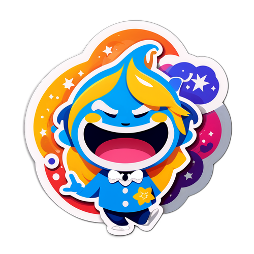 Neşeli Karakter Sticker