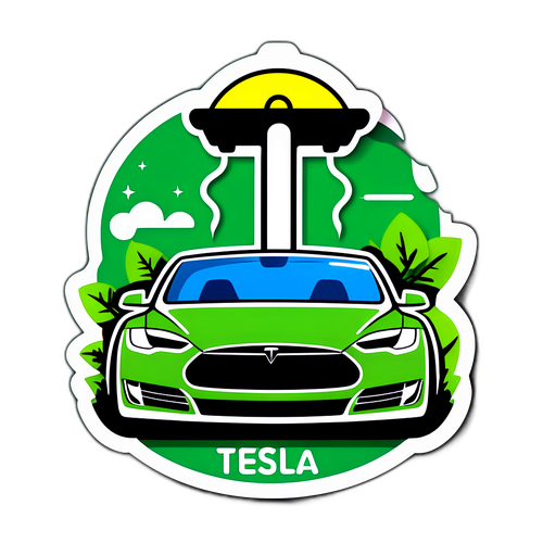 Stiker Stesen Pengecas Tesla