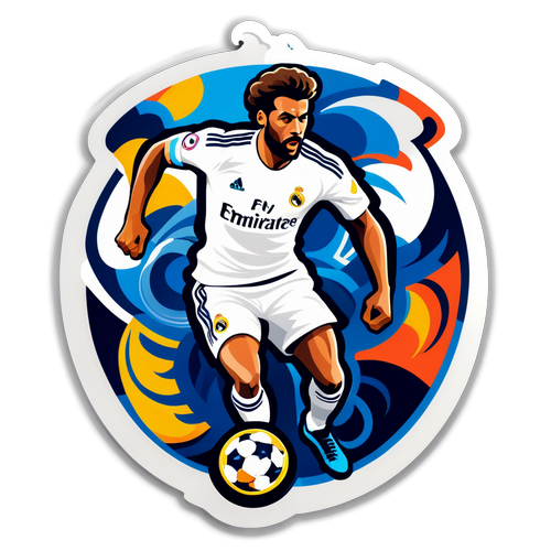 Unleash the Legend: Real Madrid's Iconic Logo Comes to Life with Exhilarating Football Action!