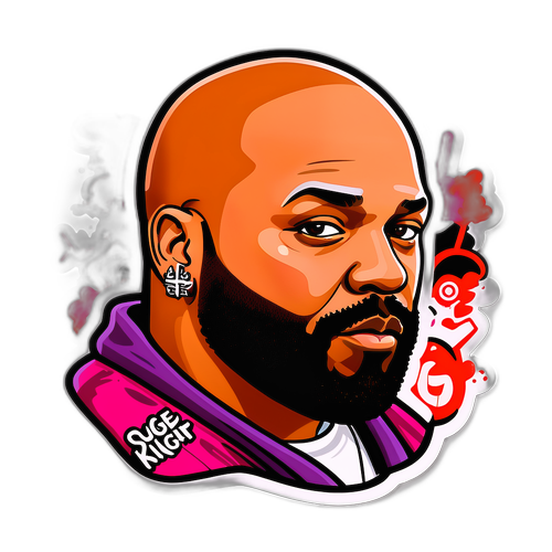 Autocollant de Suge Knight en style graffiti