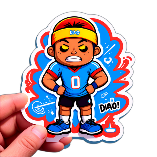 Sticker umoristico su Diao e il suo infortunio