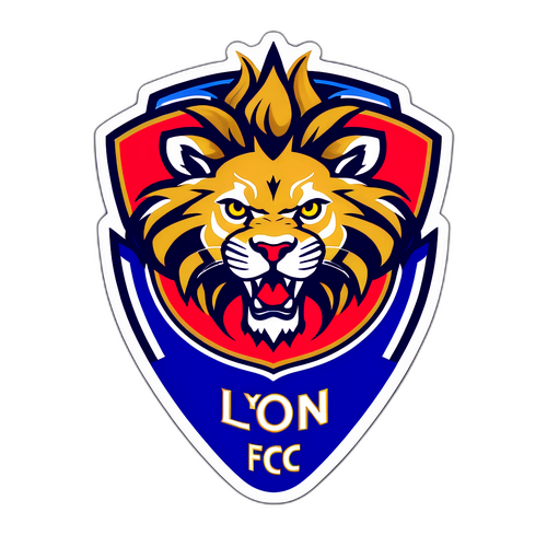 Логотип Лион FC, интегрированный в футболку фаната