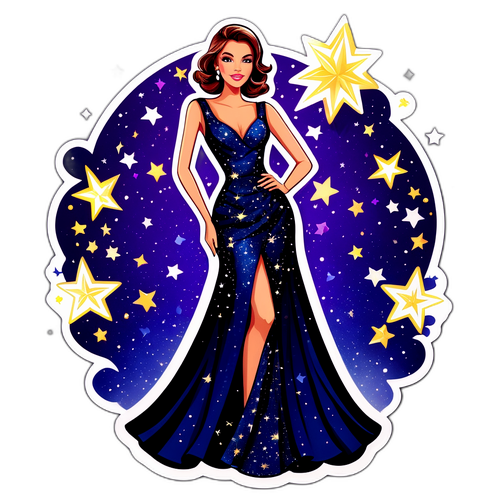 Glamouröse Claudia Obert im Sternenmeer