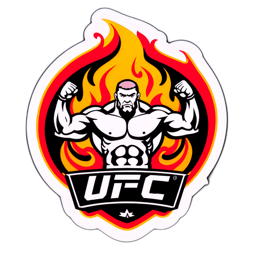 Vurig UFC Logo Sticker