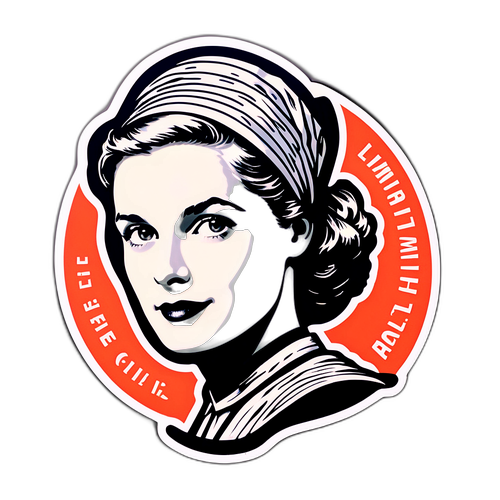 Vintage-inspirerad klistermärke av Lee Miller