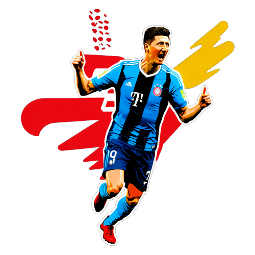 Robert Lewandowski marcând un gol
