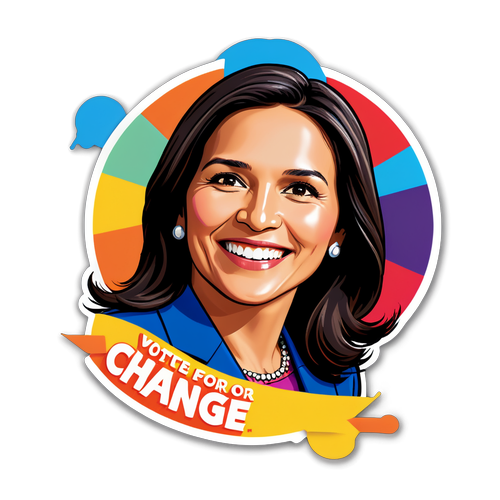 Vote for Change: Tulsi Gabbard Candidacy Sticker