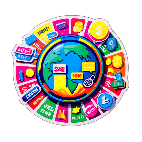 Поп-арт наклейка о субсидиях