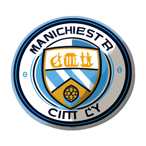 Manchester City Emblem och Fotbollssticker