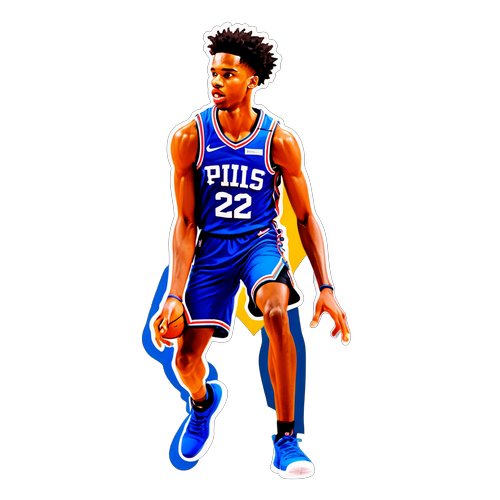 Likhain ang isang cool na sticker ni Shai Gilgeous-Alexander na nagpapakita ng kanyang signature move sa court