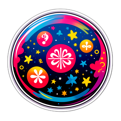 Şanslı Topun Büyüsünü Yansıtan Çıkartma