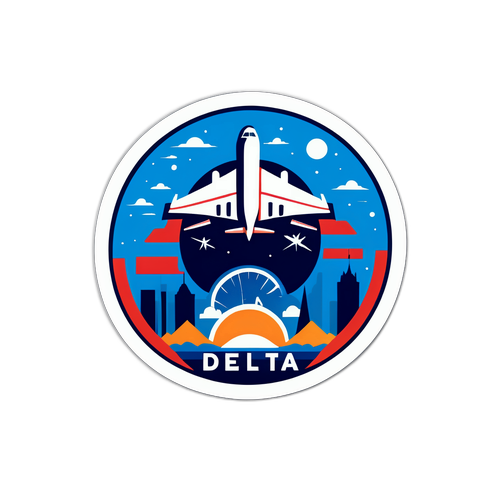 Stiker Modern Terinspirasi Logo Delta