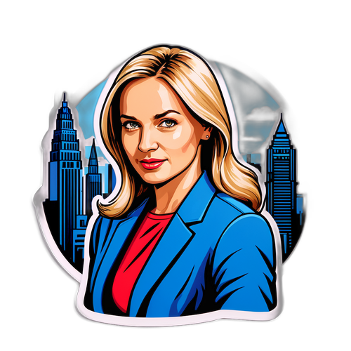 Motivational klistremerke med kvinneledelse