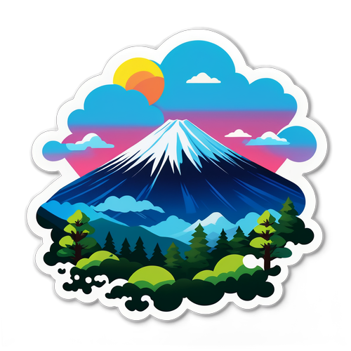 Jangan Lewatkan! Stiker Keren Gunung Fuji yang Bikin Hati Bergetar dan Cantik di Segala Tempat!