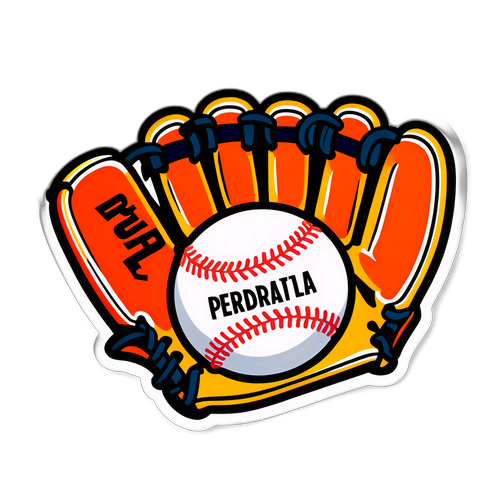 Bold Baseball and Glove Sticker Featuring Freddy Peralta