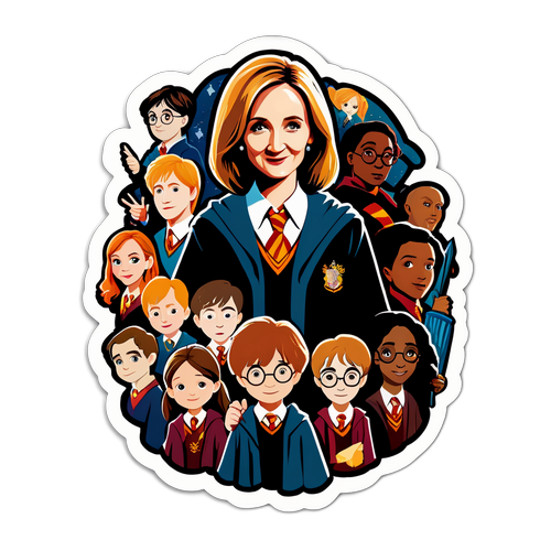 JK Rowling et ses personnages emblématiques de Harry Potter
