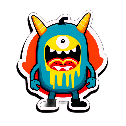 Halloween Monster Sticker mit McDonald's Logo