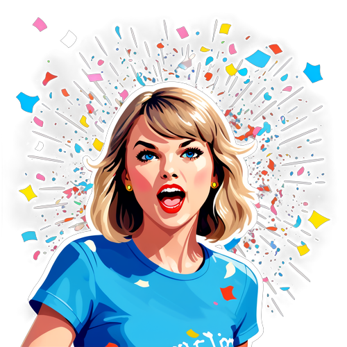 Scène de fête avec Taylor Swift