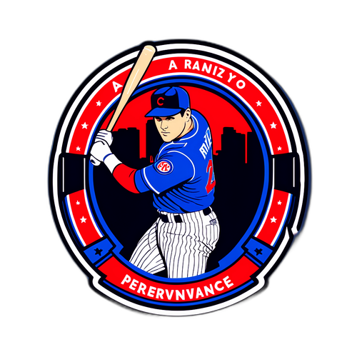 A Bold Sticker of Anthony Rizzo in Batting Stance