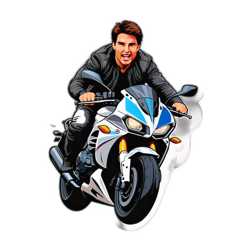 Ο Τομ Κρουζ πάνω σε μοτοσικλέτα