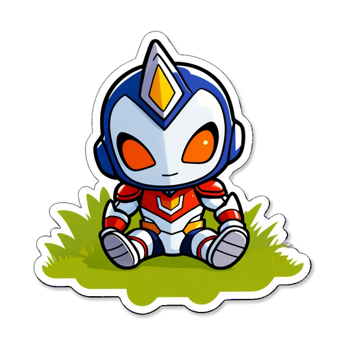 Cute Ultraman Zero: The Adorable Sticker Everyone Wants to Hug!