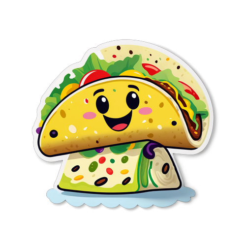 ¡El Taco Que Sonríe! Descubre por Qué Este Sticker Te Robará el Corazón